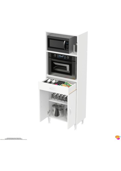 Alp Mutfak Fırın Dolabı Çekmeceli 55 cm Beyaz Mini/midi Mikrodalga Mutfak Dolabı 55X163,4X32.5 cm indirimleri