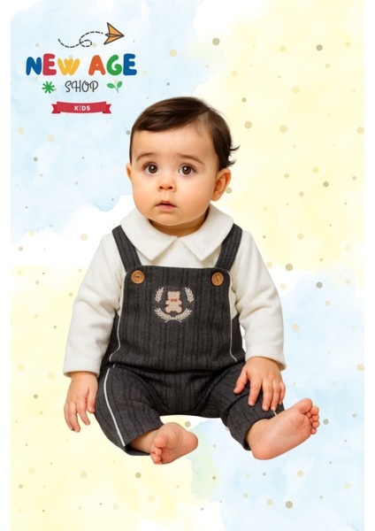 Ayıcık Nakışlı Erkek Salopet fiyatları