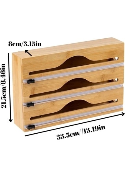 Premium Bambu 3'lü Streç Folyo Kutusu 33.5 cm X21.5 cm X8 cm fiyatları