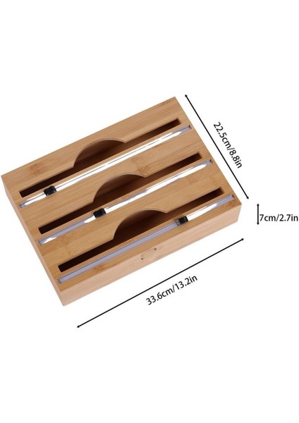 Premium Bambu 3'lü Streç Folyo Kutusu 33.5 cm X21.5 cm X8 cm indirimleri