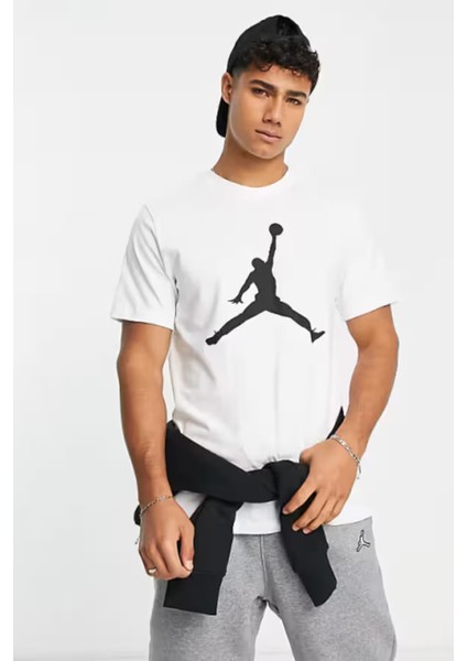Jordan Jumpman Short-Sleeve Pamuklu Beyaz Erkek Tişört fiyatları