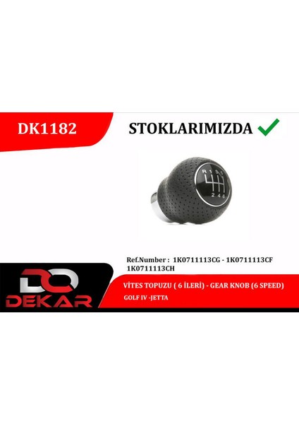 Techmrt Vites Topuzu 6 Ileri Golf Iv -Jetta