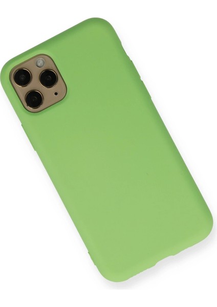 iPhone 11 Pro Kılıf Nano Içi Kadife Silikon - Yeşil