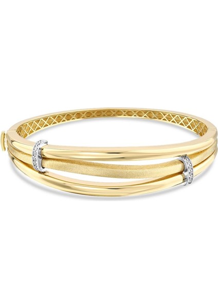 Tasarım Altın Kelepçe Bilezik - 14K