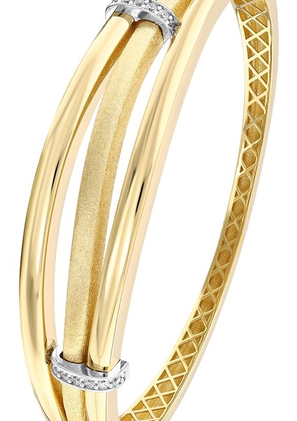 Tasarım Altın Kelepçe Bilezik - 14K