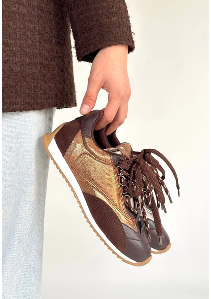 Ranu Kahverengi Cilt Paraşüt Detaylı Bağcıklı Spor Ayakkabı fiyatları