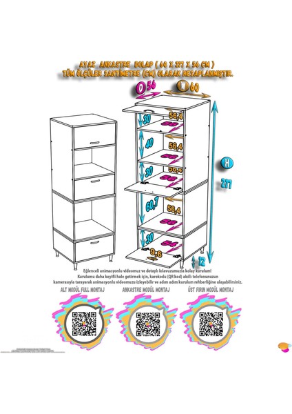 Robi Ankastre Dolabı 3 Kapaklı Mini/midi Mikrodalga Mutfak Fırın Dolabı Beyaz Dolap 60X217X56 cm fiyatları