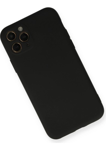 iPhone 11 Pro Kılıf Nano Içi Kadife Silikon - Siyah