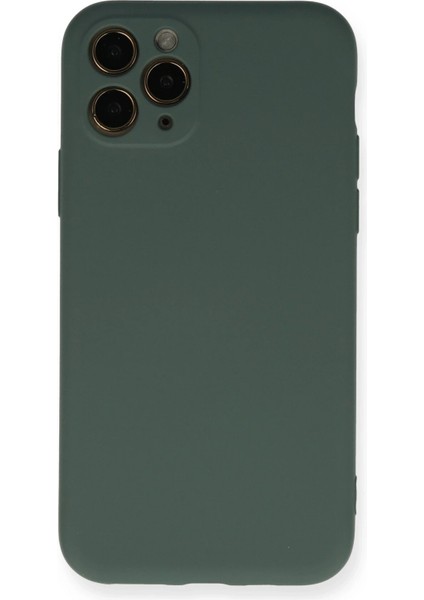 iPhone 11 Pro Kılıf Nano Içi Kadife Silikon - Koyu Yeşil indirimleri