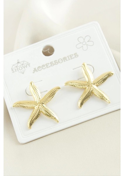 Deniz Yıldızı Metal Küpe