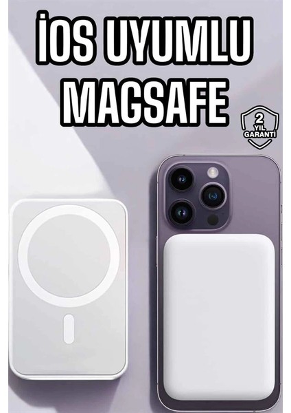 5000 Mah Ios Uyumlu Magsafe Kablosuz Şarj Hızlı Şarj Desteği fiyatları