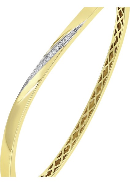 Altın Tasarım Kelepçe - 14K