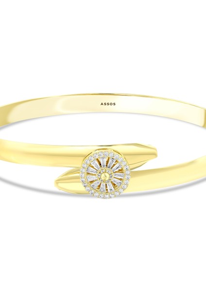 Altın Tasarım Kelepçe - 14K