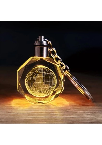 Kristal Dünya Tasarımlı Renk Değiştiren Anahtarlık fiyatları