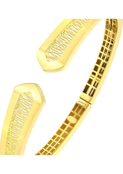 Altın Tasarım Kelepçe - 14K