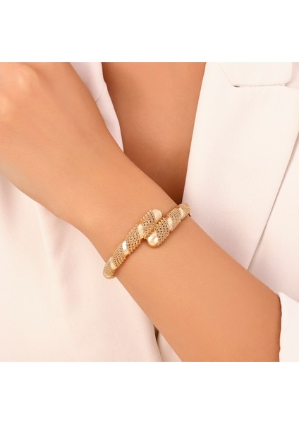 Tasarım Altın Kelepçe - 14K