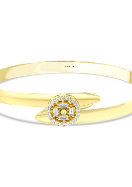 Altın Tasarım Kelepçe - 14K