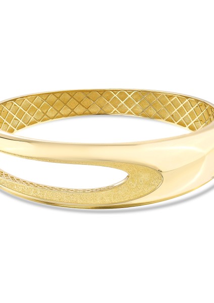 Tasarım Altın Kelepçe Bilezik - 14K