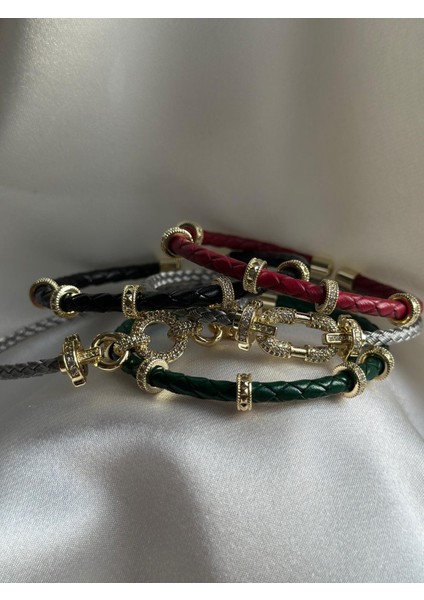 Gri Halat Ipli Zirkon Taşlı Bileklik fiyatları