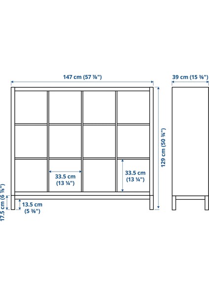 Kallax Açık Raf Ünitesi Beyaz 147 x 129 cm fiyatları