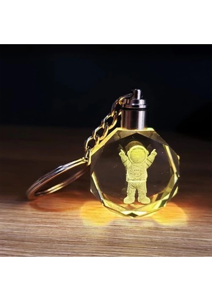 Kristal Renk Değiştiren Astronot Anahtarlık