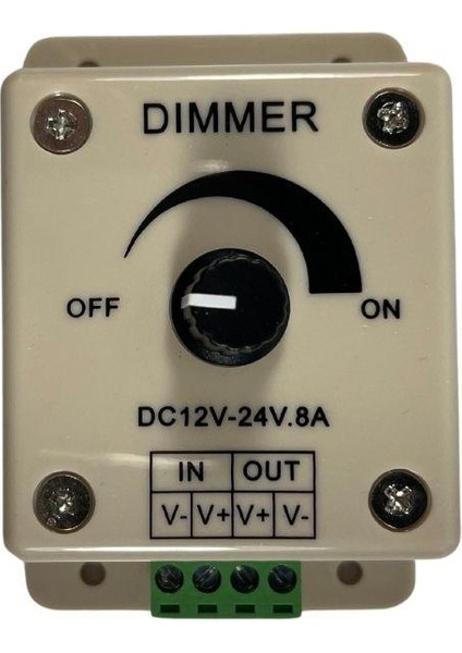 Manuel LED Dimmer 12-24V 8A Dc Dimmer 12-24 Volt Şerit LED Dimmer