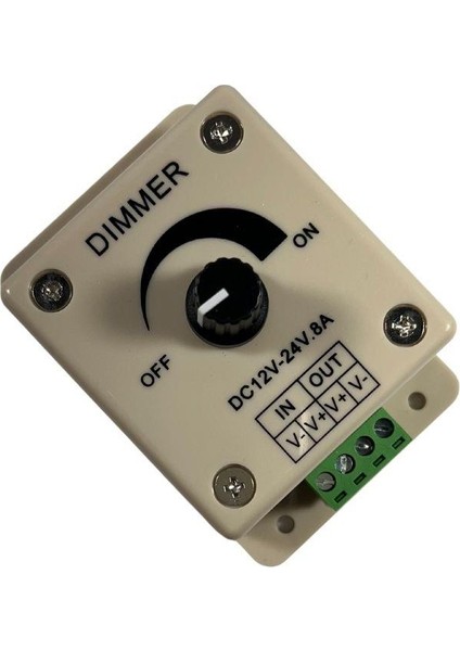 Manuel LED Dimmer 12-24V 8A Dc Dimmer 12-24 Volt Şerit LED Dimmer