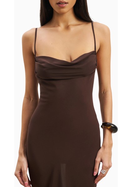 Ruched Chiffon Maxi Dress Kadın Elbise indirimleri