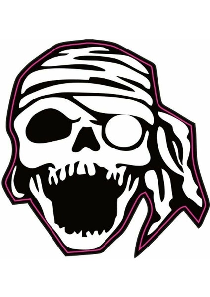 Kurukafa Motor Özel ve Oto Sticker Kabartmalı 7,5x7,5 cm A+Kalite