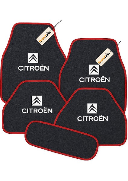 Citroën Uyumlu Oto Halı Paspas Seti 5 Parça – Kaymaz, Suya Dayanıklı, Kolay Temizlenen Araba Zemin Paspası