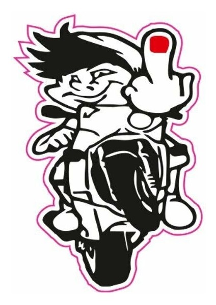 Çocuk Parmak Motor Özel ve Oto Sticker Kabartmalı 5,5x8 cm A+Kalite