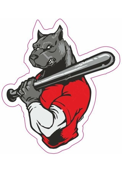 Pitbull Motor Özel ve Oto Sticker Kabartmalı 7,5x8,5 cm A+Kalite