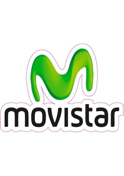 Movistar Motor Özel ve Oto Sticker Kabartmalı 10X7 cm A+Kalite