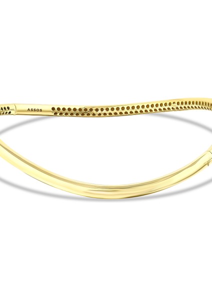 Altın Tasarım Kelepçe - 14K