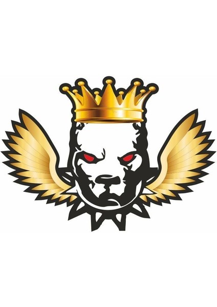 Kral Köpek Motor Özel ve Oto Sticker Kabartmalı 7X10 cm A+Kalite