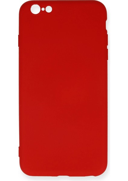 iPhone 6 Plus Kılıf Nano Içi Kadife Silikon - Kırmızı indirimleri