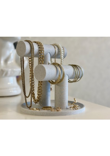 Modern 3D Takı Standı – Kolye, Bileklik ve Yüzük Organizeri (Dekoratif Masaüstü Stand) modelleri
