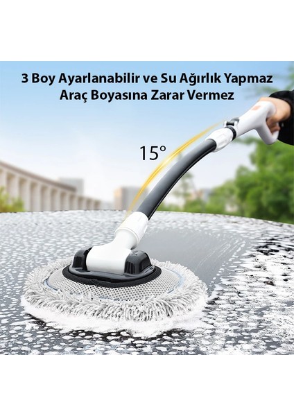 Ally LS-443 Teleskopik Mikrofiber Araba Yıkama Fırçası Uzun Saplı Fırçası Ot - T665G639-Z02 modelleri