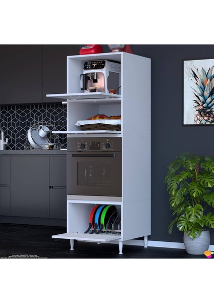 Dino Ankastre Mutfak Kiler Dolabı-Ankastre Fırın Alan Ölçüleri: 60X186X56 cm modelleri