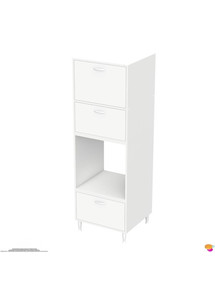 Dino Ankastre Mutfak Kiler Dolabı-Ankastre Fırın Alan Ölçüleri: 60X186X56 cm