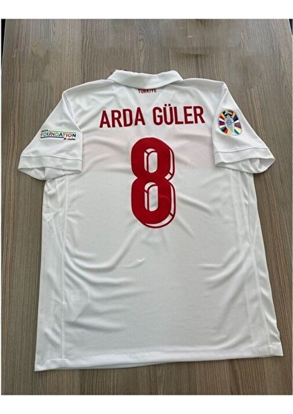 Türkiye Euro 2024 A.r.d.a-G.ü.l.e.r 8 Numara Iç Saha Forması (Beyaz)