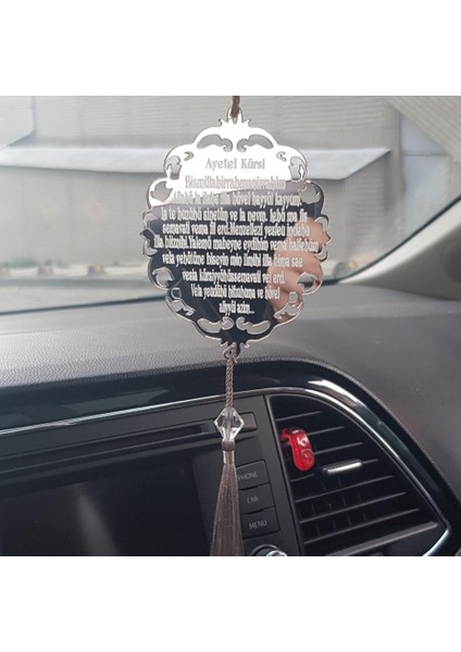 Desenli Ayetel Kürsi Pleksi Araba Dikiz Aynası Süsü