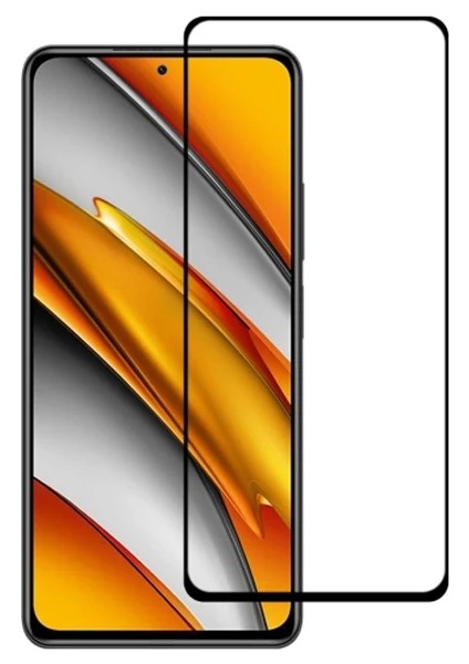 Xiaomi Poco F3 Full Glue Full Kaplama Tempered Cam Ekran KORUYUCU-(5775) - T820G710-Z01820