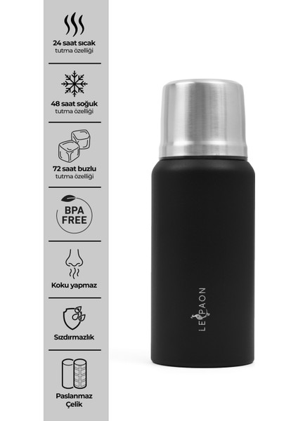 750 ml Paslanmaz Çelik Termos Sızdırmaz 24 Saat Sıcak 48 Saat Soğuk 72 Saat Buzlu Bpa Free