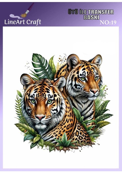 Kaplan Desen N: 19 Kumaş Transfer Kağıdı 20*20