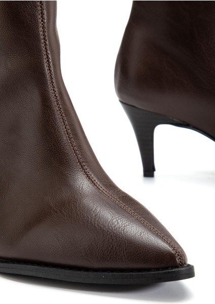 Suins Lucin Kadın Siyah Kahve Çizme 7 cm Topuk Boyu Çizme fırsatları