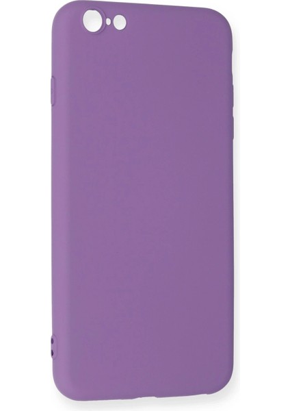 iPhone 6 Plus Kılıf Nano Içi Kadife Silikon - Mor