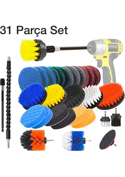 Ally 31 Parça Çok Amaçlı Ev Banyo ve Araç Matkap Ucu Temizlik SETI-(5775) - T884G698-Z58884 fiyatları