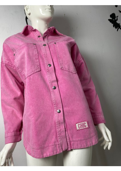 Kadifemsi Kot Kumaş Pembe Gömlek Ceket fiyatları