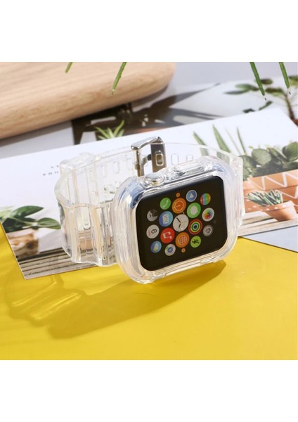 Ally Apple Watch 6-Se-5-4 44MM / 3-2-1 42MM Kayış Kordon Kılıf SILIKON-(5775) - T056G192-Z35056 modelleri
